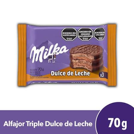 ALFAJOR MILKA 3PLE MOUSSE tple 55G (comprando 3 o más precio mayorista)